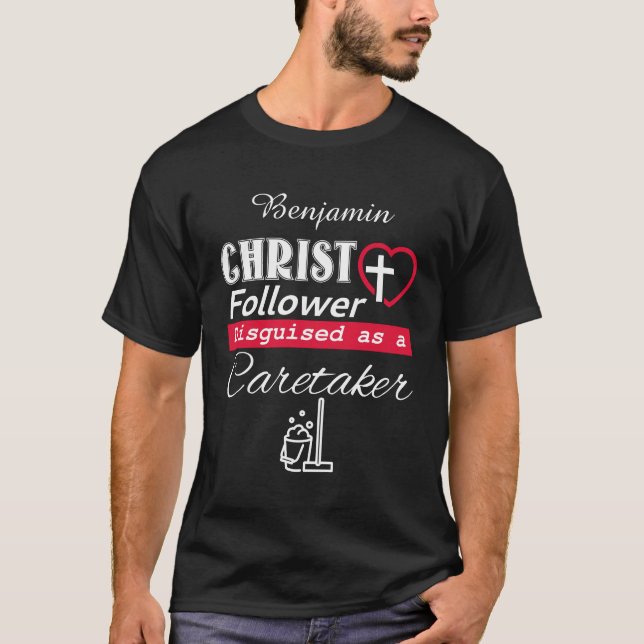Camiseta Cristo Seguinte Disfarçado De Cristão De Cuidados (Frente)