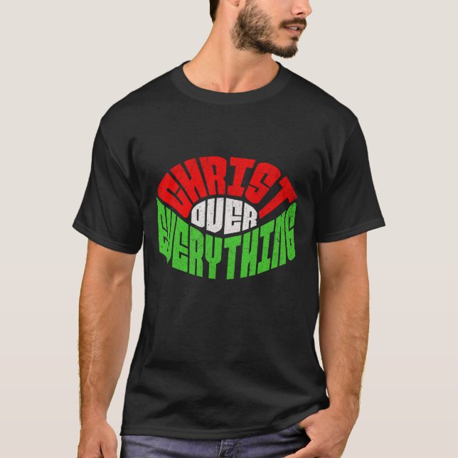 Camiseta Cristo sobre tudo (Frente)