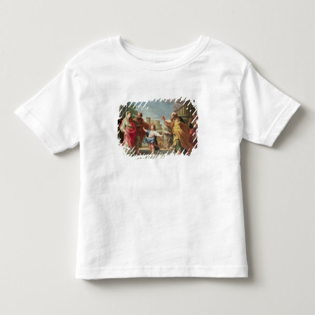 Camiseta Cristo T32126 que Preaching no templo (Frente)