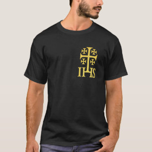 Camiseta Cristograma IHS Símbolo Católico Cristão - Jesus