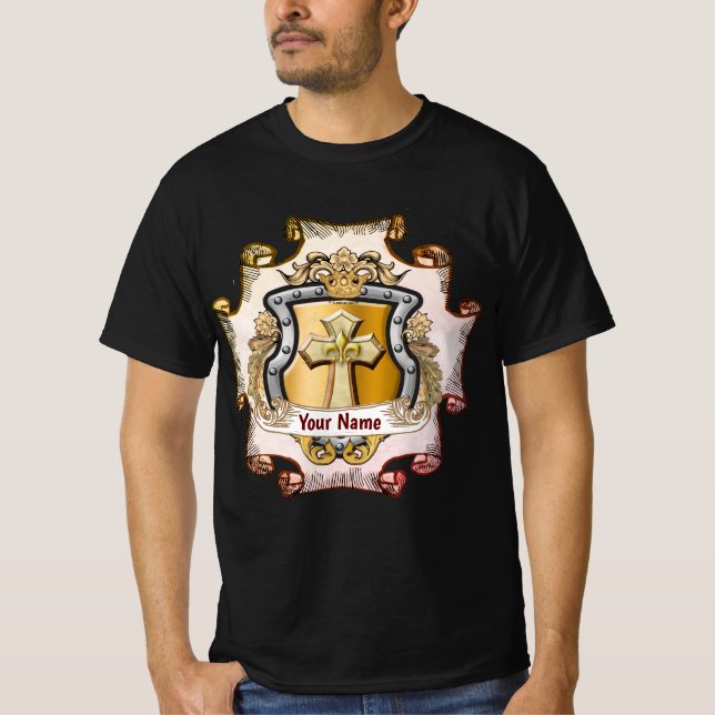 Camiseta Cristos Cross Shield Surname (Frente)