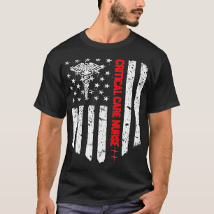 Camiseta Critical Care Nurse American Flag RN Registrada Nu