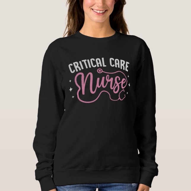 Camiseta Critical Care Nurse Stethoscope Nurse Student Grad (Frente)