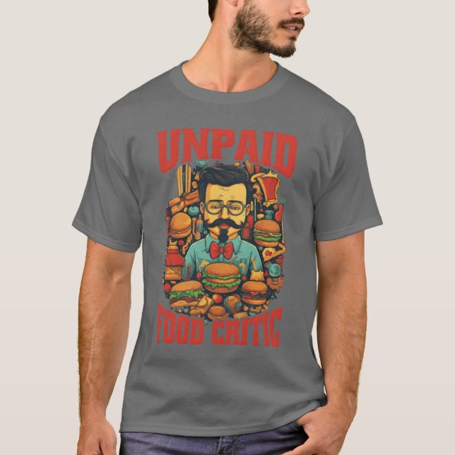 Camiseta Crítico de Comida Não Remunerado (Frente)