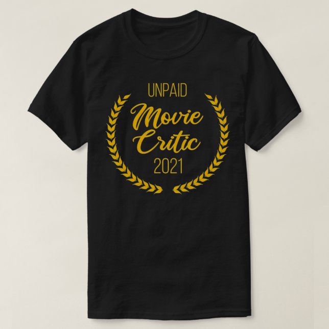Camiseta Crítico de Filme Não Pago 2021 para Imagem de Movi (Frente do Design)