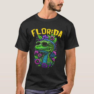 Camiseta Crítico Engraçado Da Flórida Com Cartoon De Óculos