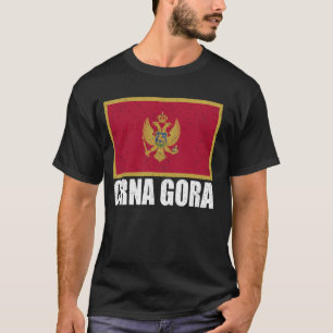 Camiseta Crna Gora Flag Grunge Vintage Souvenir Montenegro