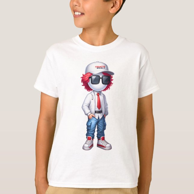 Camiseta CRO@ - Parte frontal e traseira brancas (Frente)