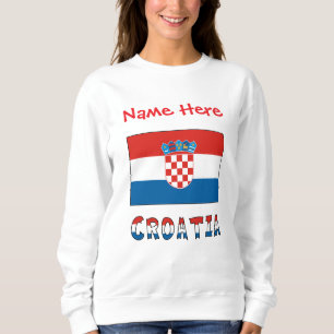 Camiseta Croácia Bandeira Croata Vermelha Nome Personalizad