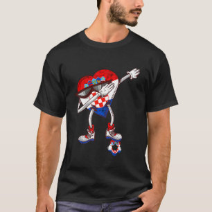 Camiseta Croácia Dabbing Heart Hrvatska Soccer Team Croácia