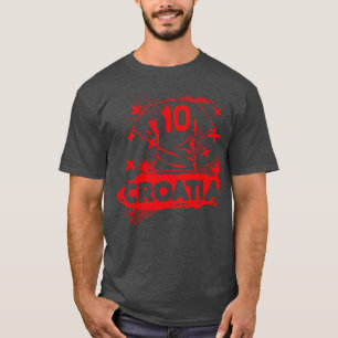 Camiseta Croácia Vintage Retro Grunge Futebol Croácia