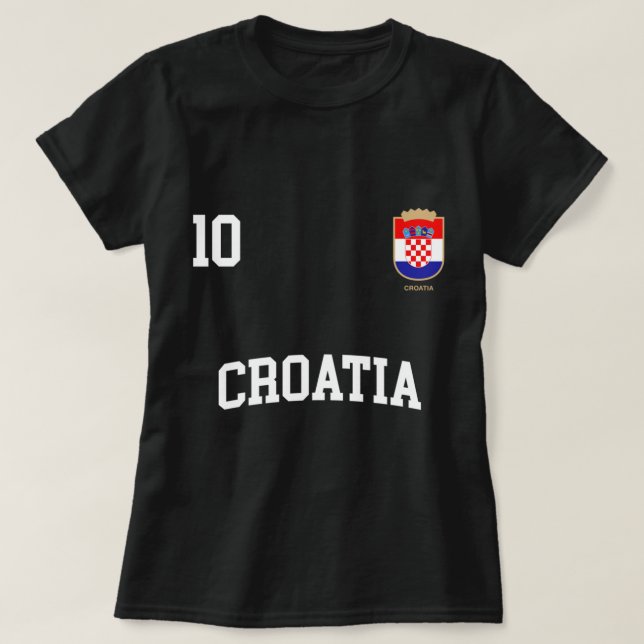 Camiseta Croata Hoodie 10 Equipe de Futebol da Bandeira da  (Frente do Design)