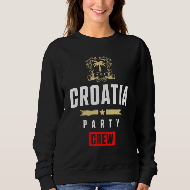Camiseta Croatia Party Crew  Cool Hrvatska Vacation Team (Frente)