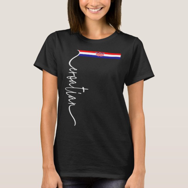 Camiseta Croatia Signature Croatian Flag (Frente)