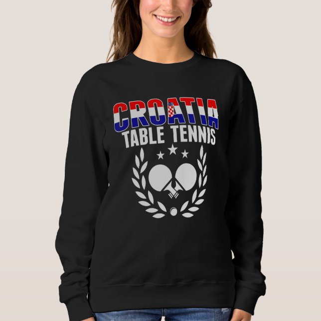 Camiseta Croatia Table Tennis   Croatian Ping Pong Supporte (Frente)