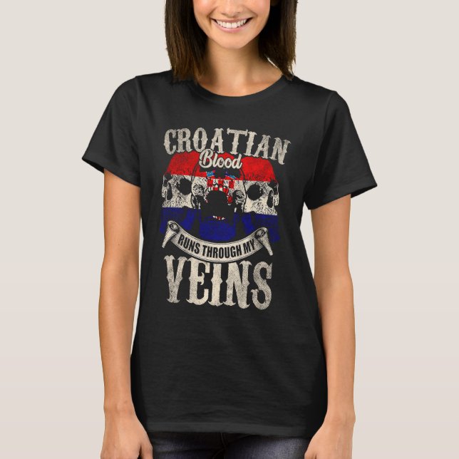 Camiseta Croatian Blood Runs Through My Veins (Frente)