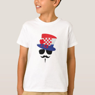Camiseta Croatian fã with Mustache