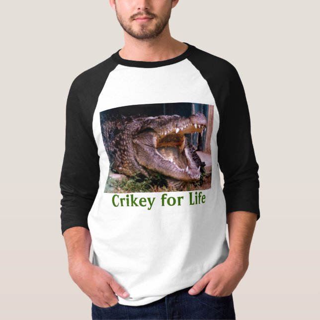 Camiseta croc, Crikey para a vida (Frente)