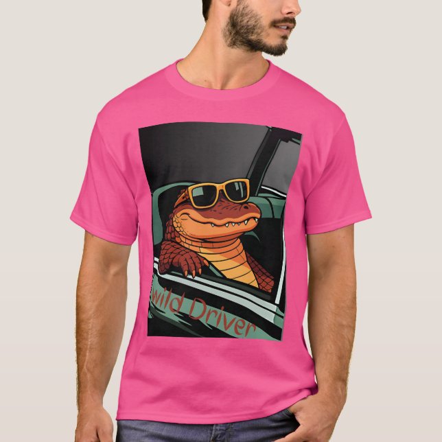 Camiseta Croc in Car Wild Driver girl (Frente)