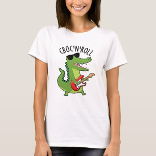 Camiseta Croc N Roll Funny Crocodilo Pun