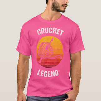 Camiseta Crochet Legend Vintage Knitting Crocheting