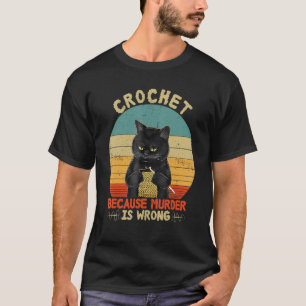 Camiseta Crochet Porque O Assassinato É Uma Vintagem De Gat