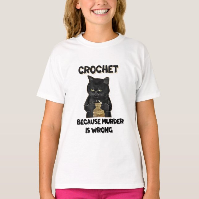 CAMISETA CROCHET PORQUE O ASSASSINATO ESTÁ ERRADO (Frente)