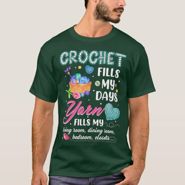 Camiseta Crochet Preenche Meu Fio De Dias Preenche Minha Sa (Frente)