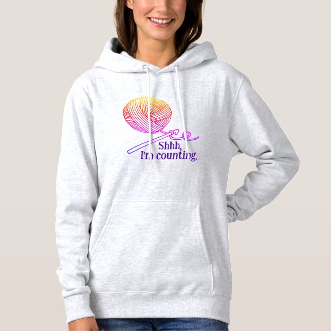 Camiseta Crochet Sweatshirt Crochet Counting, Funny Crochet (Frente)