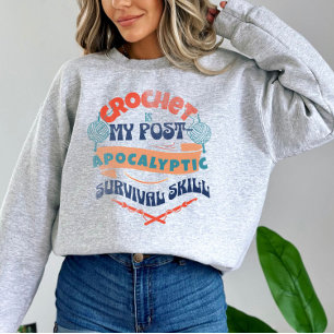 Camiseta Crochet Sweatshirt Engraçado