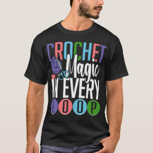 Camiseta Crochet Tricô Crochê Magia Em Cada Laçada