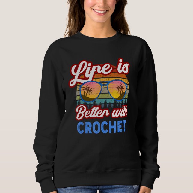 Camiseta Crochet   With Crochet  Saying (Frente)