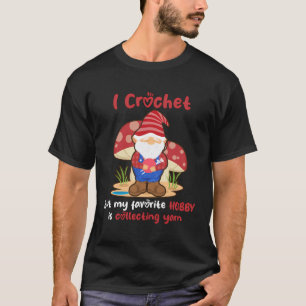 Camiseta Crocheting Knit Yarn Seamstress Knitting Gnome Lov