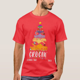 Camiseta Crocin Around The Christmas Tree Funny Xmas Christ
