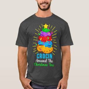 Camiseta Crocin Around The Christmas Tree Funny Xmas Pajama