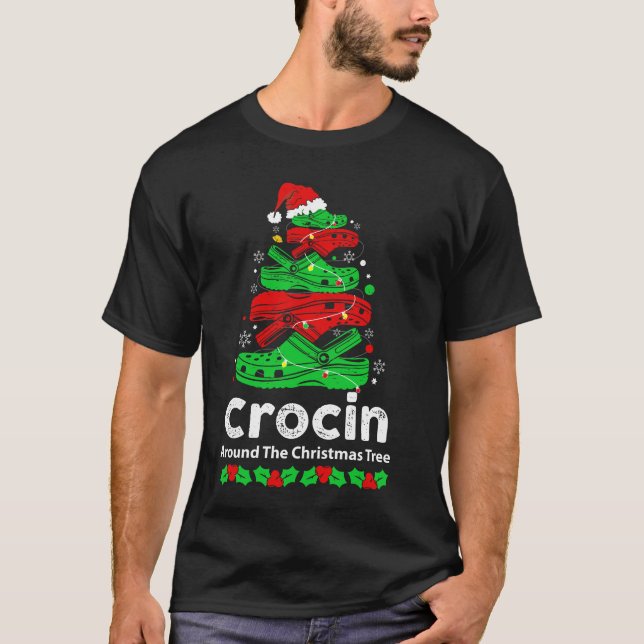 Camiseta Crocin em torno da árvore de Natal (Frente)