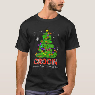 Camiseta Crocin Em Torno Da Árvore De Natal Engraçado Cro