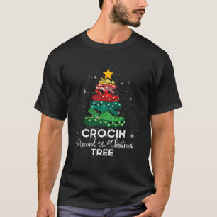 Camiseta Crocin Em Torno Da Árvore De Natal Engraçado Xmas