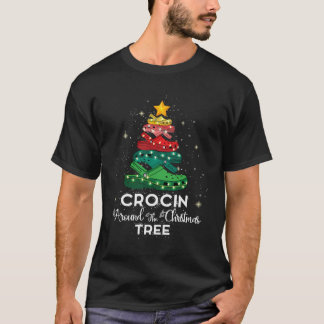 Camiseta Crocin Em Torno Da Árvore De Natal Engraçado Xmas 