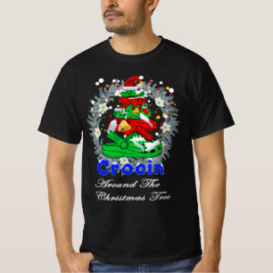 Camiseta Crocin em torno da feliz árvore de Natal