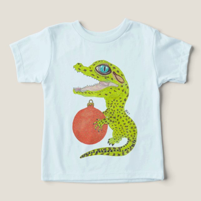 CAMISETA CROCODILE CELEBRATING CHRISTMAS (Design frontal)