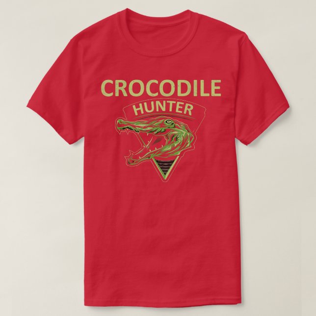 Camiseta Crocodile Hunter Reptile Huntsman (Frente do Design)