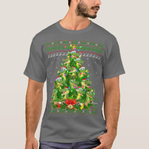 Camiseta Crocodile Xmas Lighting Tree Santa Crocodile Ugly