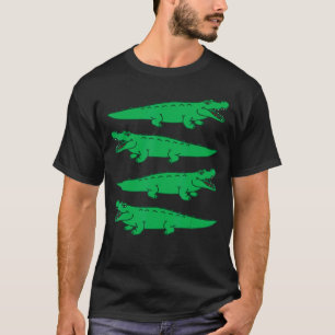 Camiseta Crocodilo 4 Alligadores Swamp Reptile Boys Criança