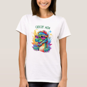 Camiseta Crocodilo Birthday Mãe Correspondente