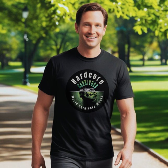 Camiseta Crocodilo Carnívoro Mundial de Carnívoros Hardcore (Celebrate World Carnivore Month in January with this meat eating crocodile. Perfect for carnivores!)