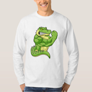 Camiseta Crocodilo como Criador de Porcos com Músculos Gran