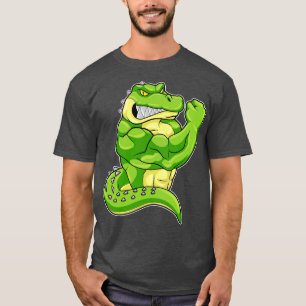 Camiseta Crocodilo como Criador de Porcos com Músculos Gran