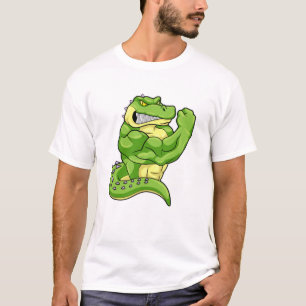 Camiseta Crocodilo como Criador de Porcos com Músculos Gran