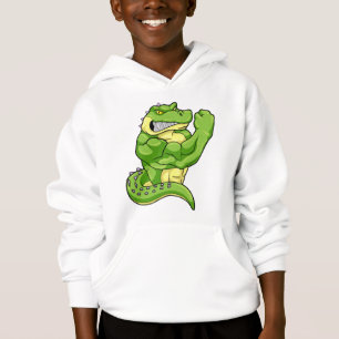 Camiseta Crocodilo como Criador de Porcos e Músculos Grand